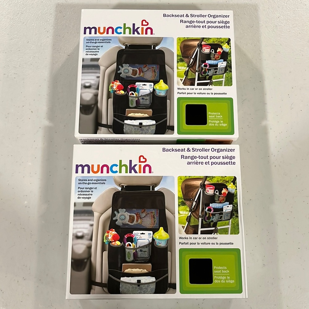 2 Munchkin Backseat & Stroller Organizers